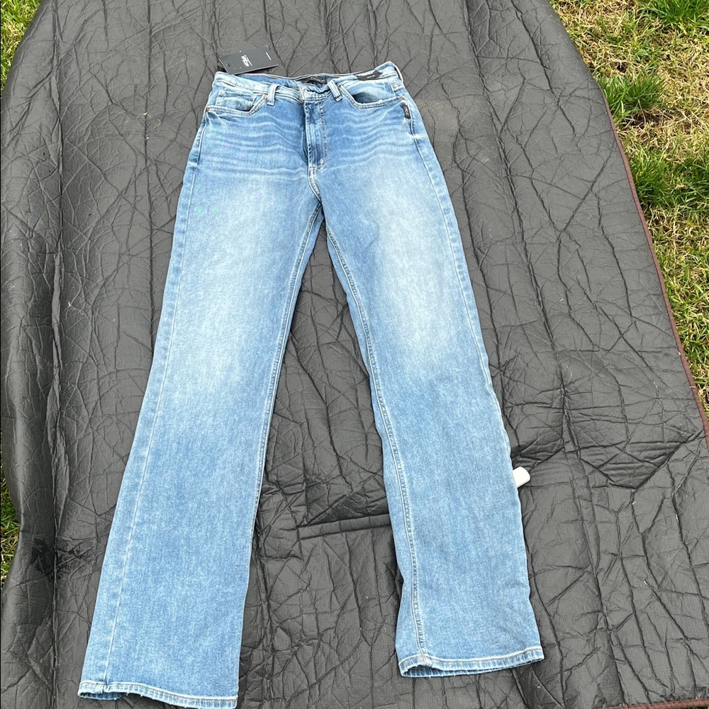 Silver Jeans Blue Straight Leg Classic Denim - Picture 3 of 7